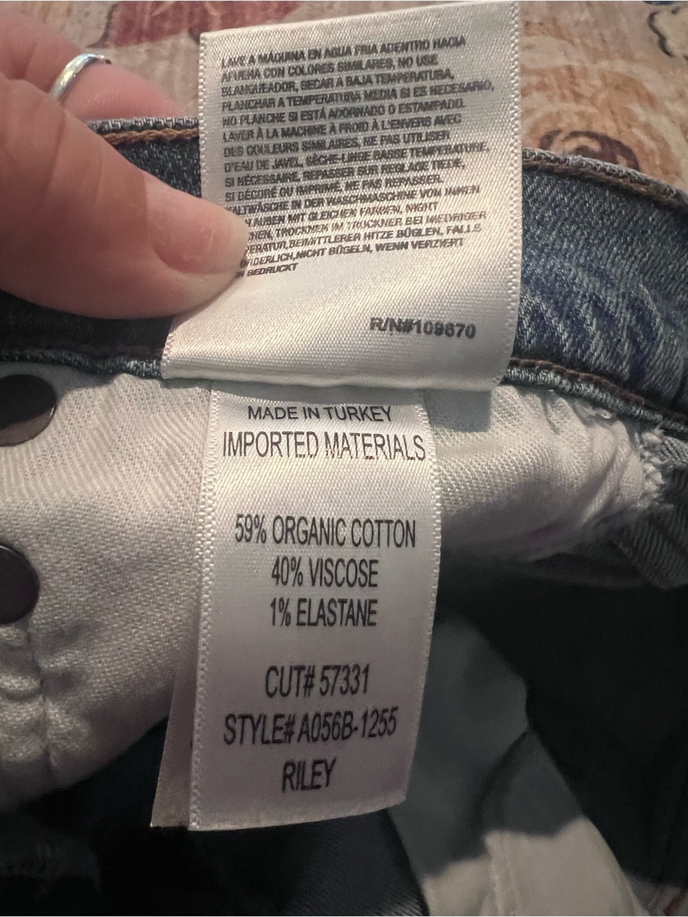 Agolde Riley Light Blue Straight Leg Crop Ripped Jeans - Picture 7 of 9